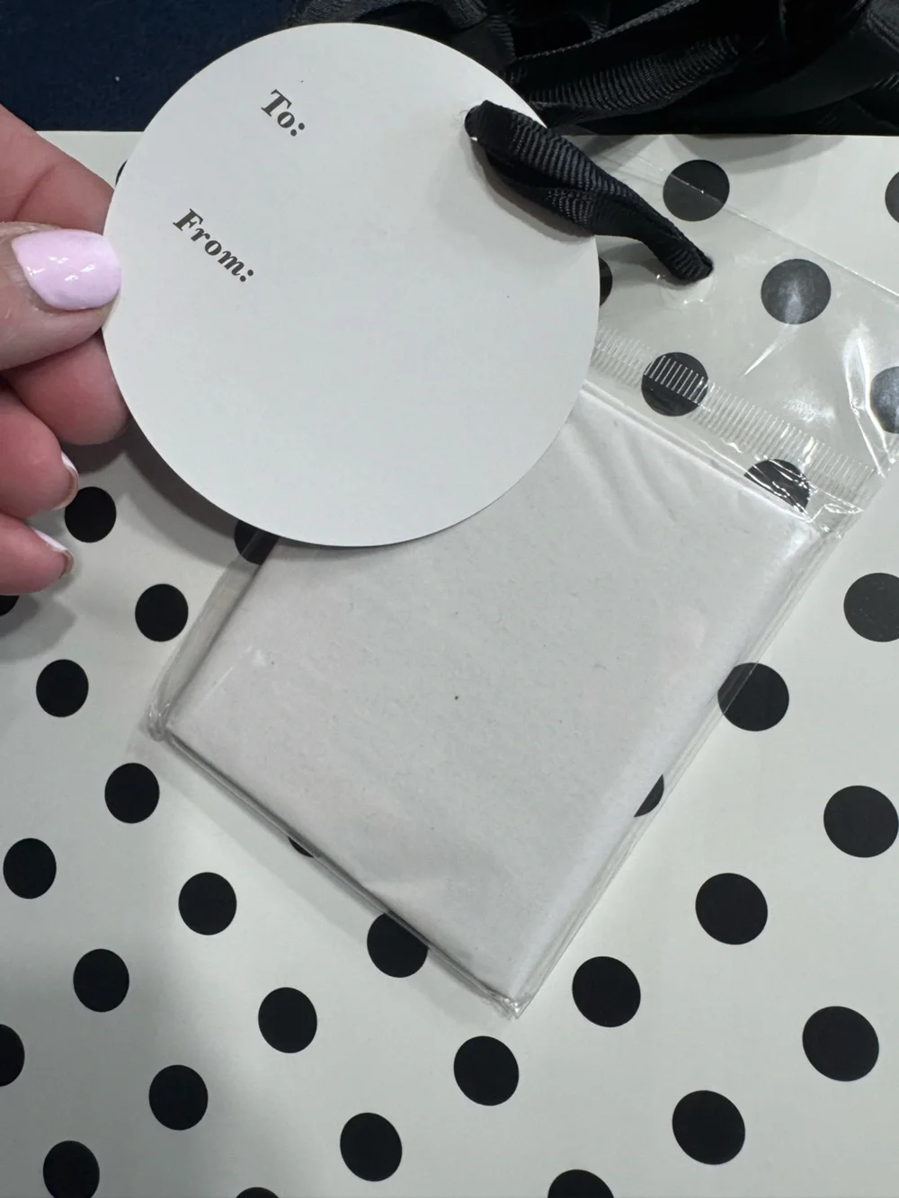 Trio of kate ♠️ spade Black and white Gift Bag Set-stripes/polka dots plus more!